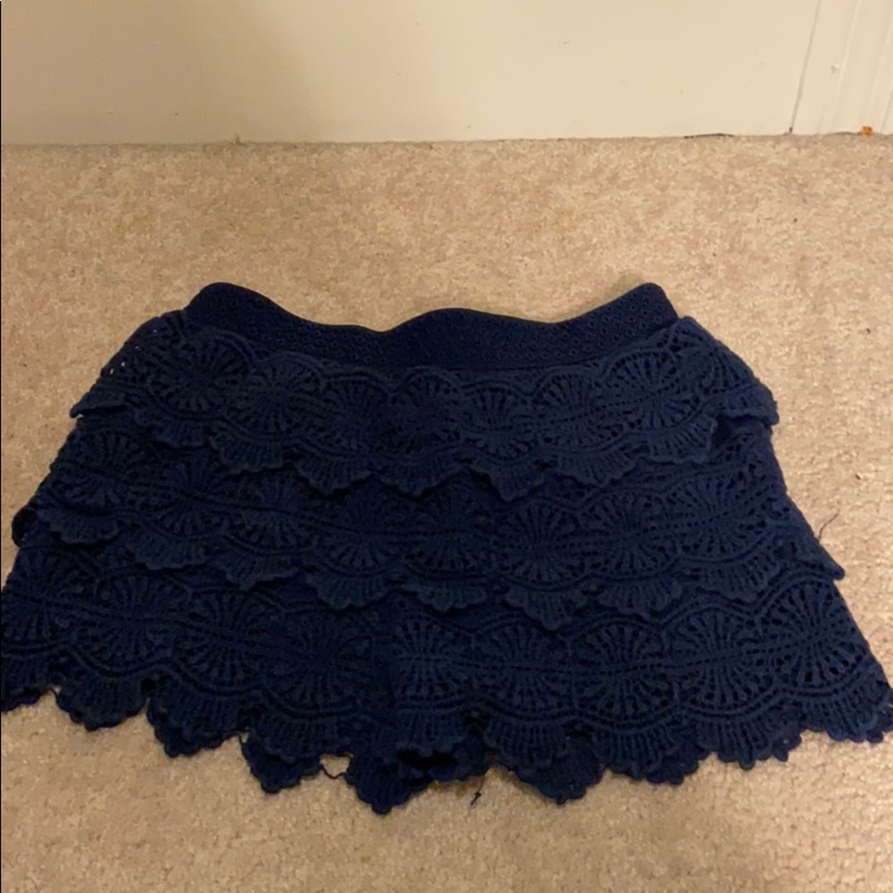 Navy Blue ruffle shorts youth size 12